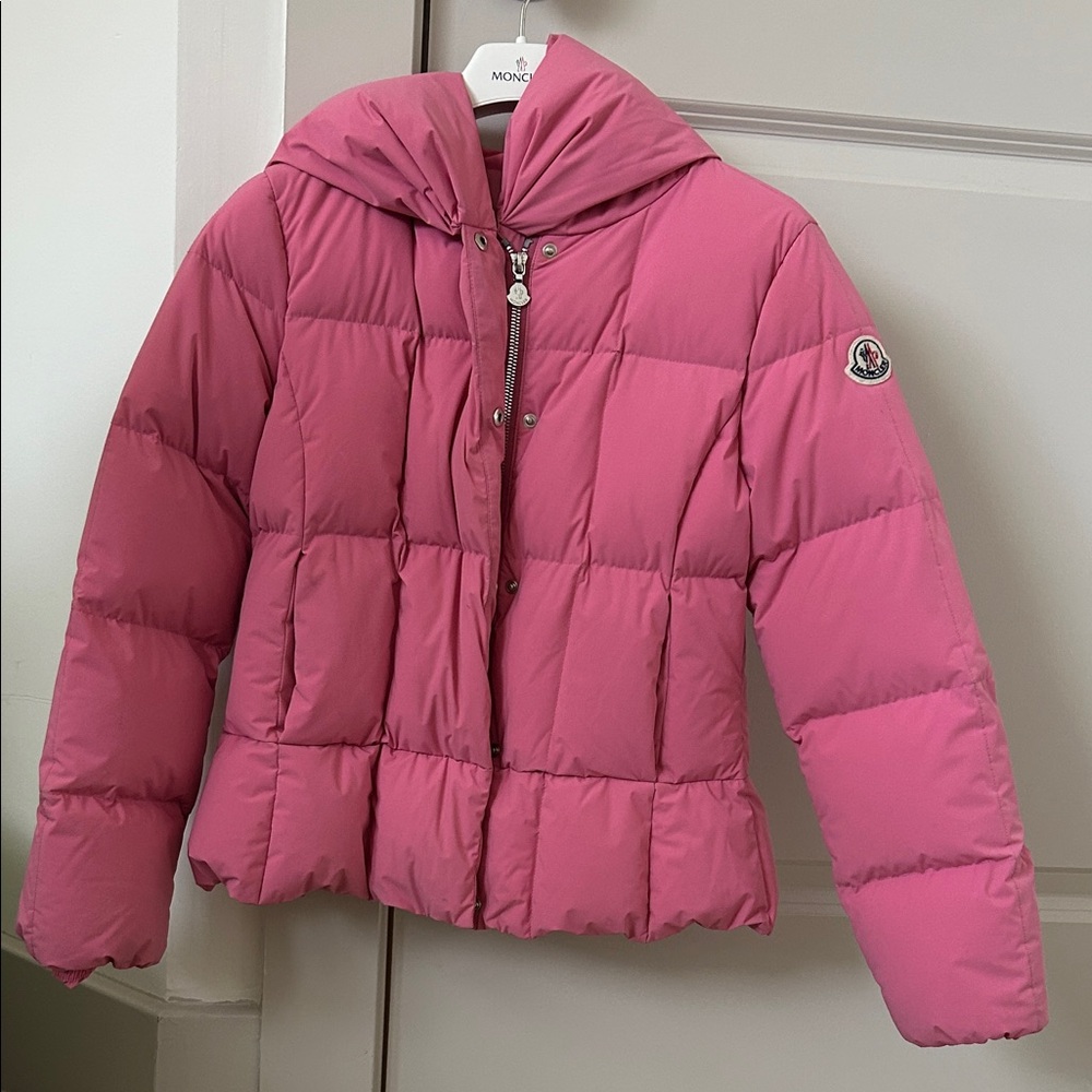 Moncler Kids Vibrant Pink Puffer Coat